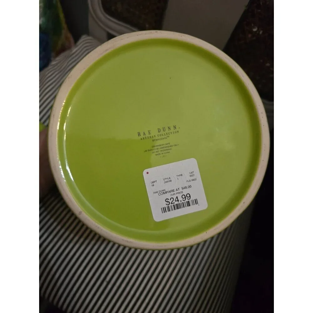 NWT Rae Dunn Deadly Poison Green Chubby Canister Halloween HTF